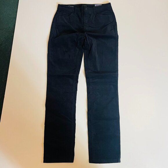 NWT Talbots Trouser Pant Velveteen Straight Leg Black Winter Classic Sweater 4 - Picture 1 of 9